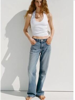 Zara white halter top